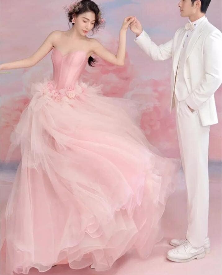 ロングドレス フォトウェディング撮影 高級感 花嫁ドレス ワンピース 卒業式ドレス 成人式ドレス お姫様 カラードレスパーティードレス きれいめ ウェディングドレス 前撮りドレス 後撮り コンサート