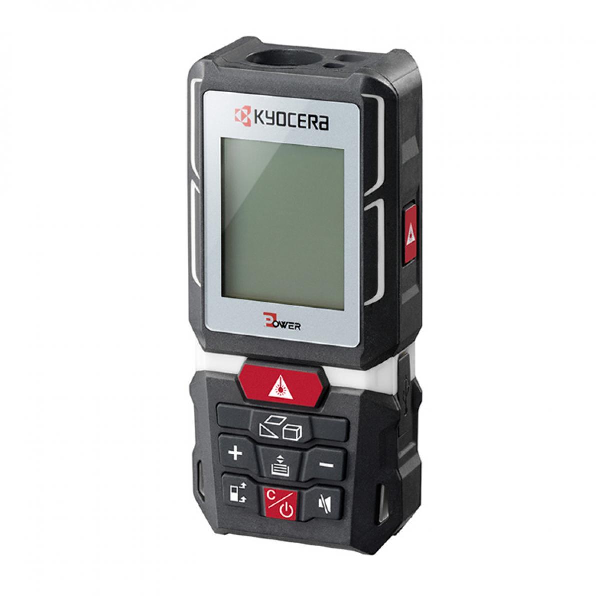 京セラ 旧リョービ レーザー距離計 LDM-610 測定可能範囲：0.260m 簡単測定 三脚取付け可能 防じん防水IP65 USBポート付