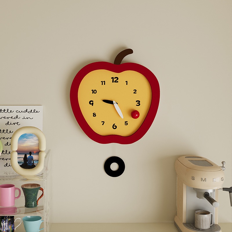 時計壁リビングルームシンプルモダンハイエンド2024 2024新しいインターネットセレブのホームウォールハンギングハイエンドの感触は穴のパンチなし 2222222