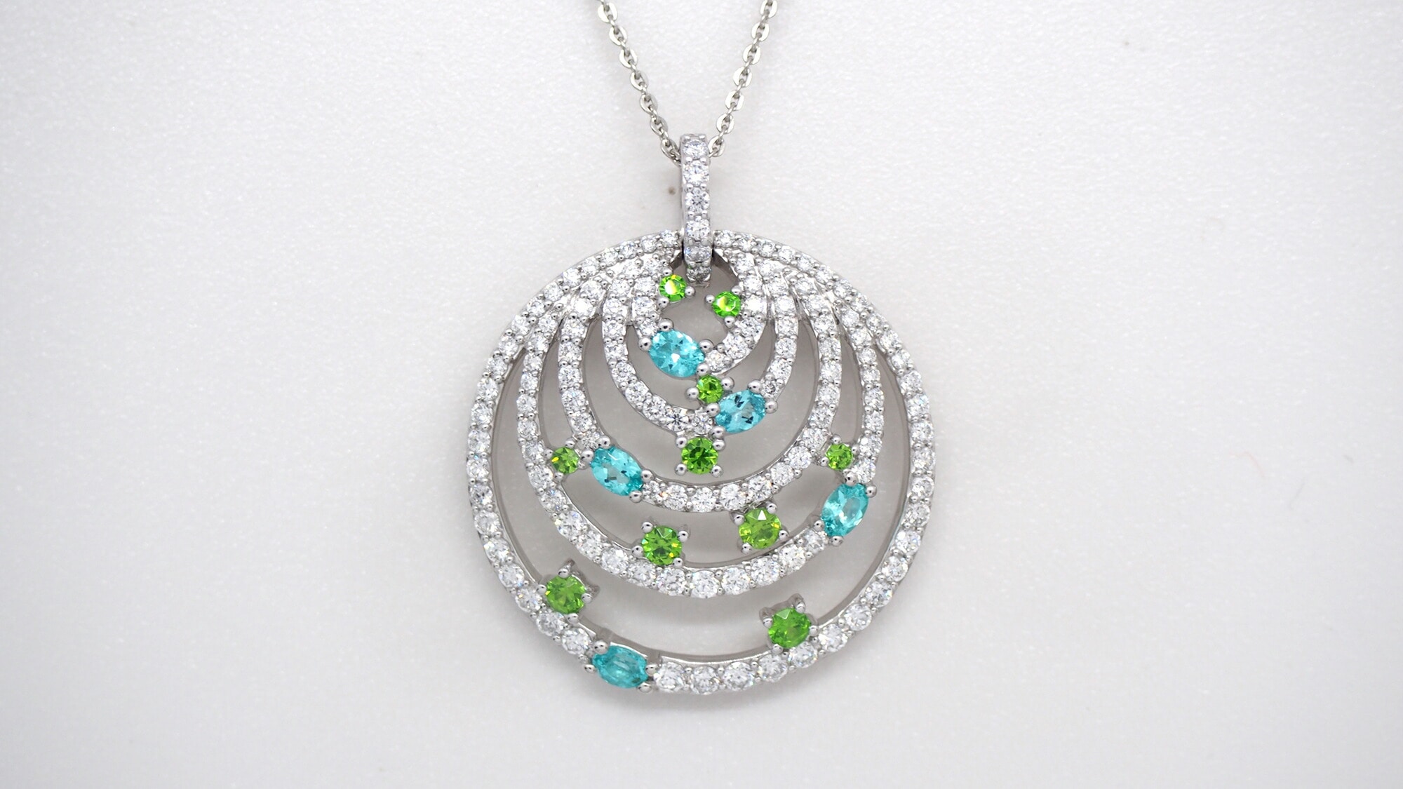 ペンダントネックレス パライバトルマリン デマントイド ダイヤモンド プラチナ 351,000円