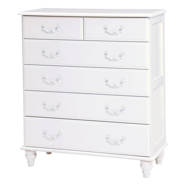 チェスト 収納家具 幅80cm アンティーク調 ホワイト MCH-5771WHチェスト