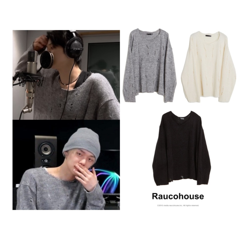 [TXT ヨンジュン着用]モヘア ラフ ビンテージ ニットウェア 3color / 韓国アイドル / ユニセックス