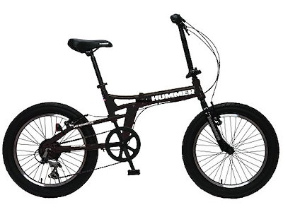 他サイト： HUMMER(ハマー) FDB206FAT-BIKE ブラック 20インチ 極太3.0タイヤ 折りたたみ式 迫力ある自転車 シマノ製6段変速/前後Vブレーキシステム 13284-0199の商品画像