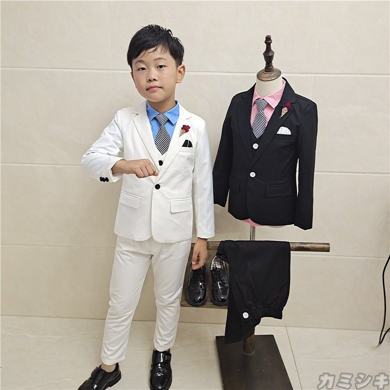 入学式 スーツ 男の子 ブラックフォーマル 3/4/5/6点セット 子供服 110cm120cm13