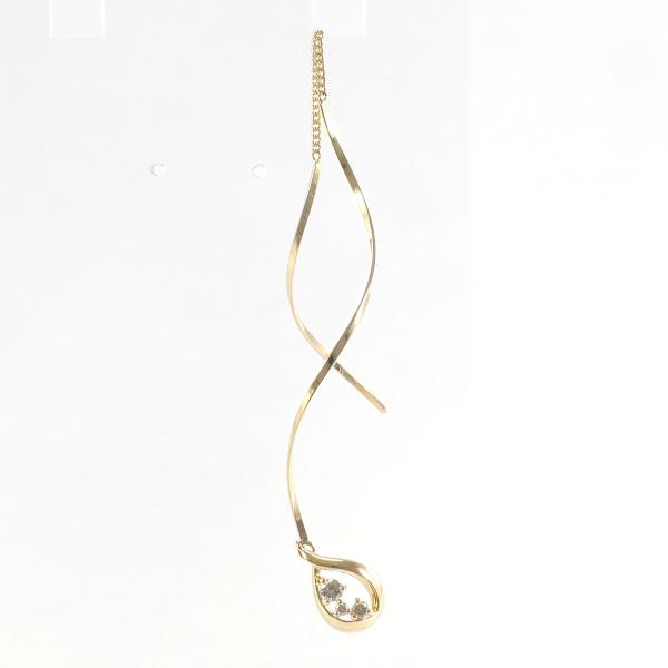 K18 18金 YG ピアス(片耳) ダイヤ 0.05 【中古】
