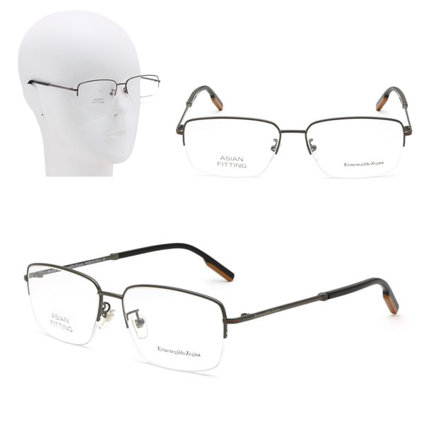 フレームのみ EZ5179-D/V 012 57 ブラック Ermenegildo Zegna メガネ 眼鏡 アジアンフィット 14,850円