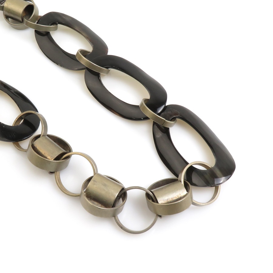 マルニ MARNI ネックレス メタル シルバー×ブラック系×ベージュ系 レディース r10289a 5,916円