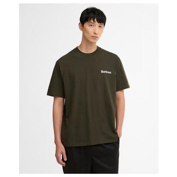 26SS 男性カーキ Crossby Archive Logo OS Tシャツ URTS6E007E2