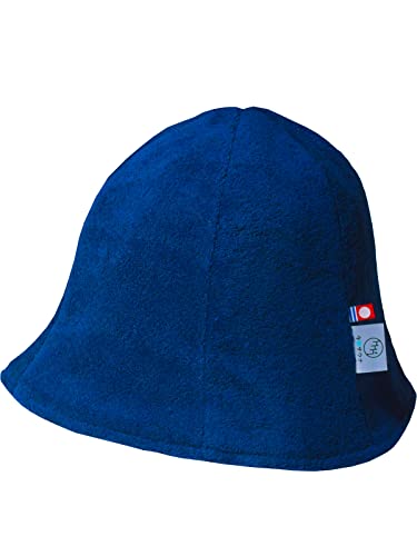 [今治サウナ] サウナハット リバーシブル（ネイビーグレー） 今治タオル チューリップサウナハット 洗える サウナキャップ タオル生地 今治 サウナ ハット メンズ レディース 日本製 (ネイビー