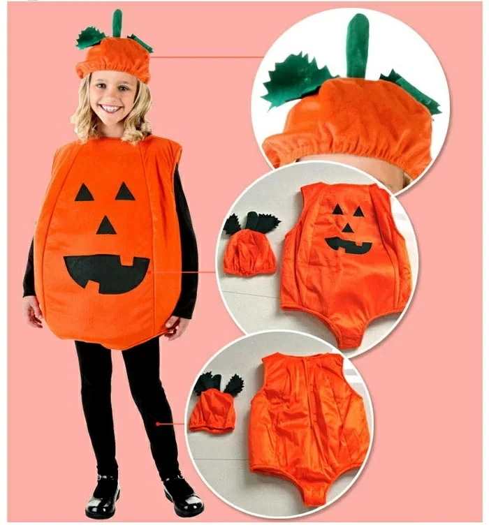 ハロウィン コスプレ カボチャ キッズ 子供 赤ちゃん パンプキン コスム 女の子 男の子 カバーオール ロンパース コスプレ 仮装 変装 クリスマス イベント パーティー かぼちゃ かわいいコスチューム一式