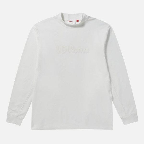 長袖Tシャツ LQC W243001GTL91-OWH モックネック長袖Tシャツ