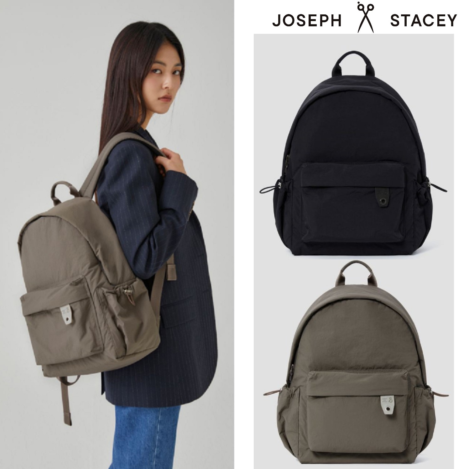 Daily Pocket Backpack L 2色 韓国人気/スクールバッグ/ SNS人気/学生バッグ