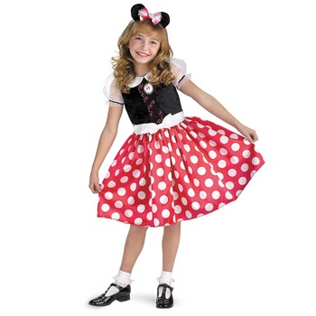 コスプレ 仮装 ミニーマウス クラシック 女の子用 L(10-12) 【 コスプレ 衣装 ハロウィン 仮装 コスチューム 子供 アニメ ディズニー グッズ キッズ ミニーマウス パーティーグッズ 子ど