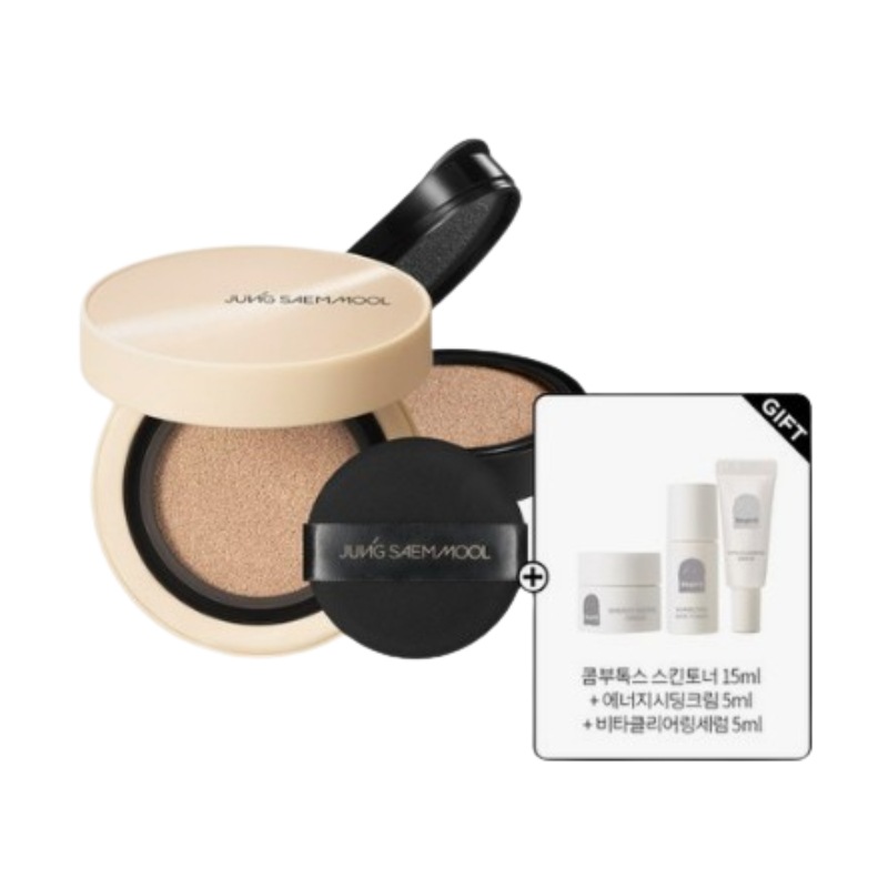 JUNGSAEMMOOLスキンヌーダー カバーレイヤークッション 本品+リフィル+コンブトックススキントナー15ml+エネルギーシーディングクリーム5ml+ビタグセラム5ml