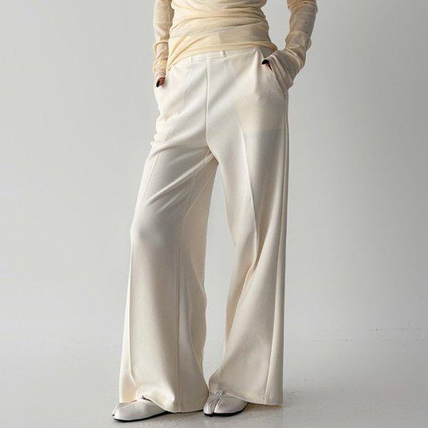 Hスタイル(PT)バンドロングワイドパンツ 春 晩夏 女性 バンディングパンツ ワイドパンツ ワイドレッグ トレーニング スウェットパンツ