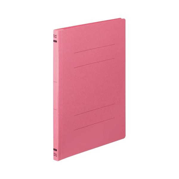 （まとめ） TANOSEE フラットファイルE A4タテ 150枚収容 背幅18mm ピンク 1パック（10冊） 30セット