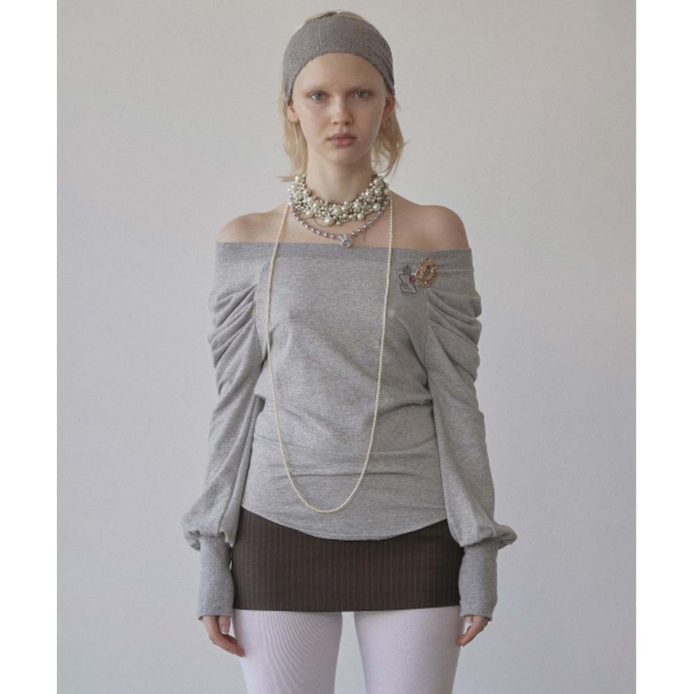 スカルプター Princess OffShoulder Tee Melange Gray SC25S214