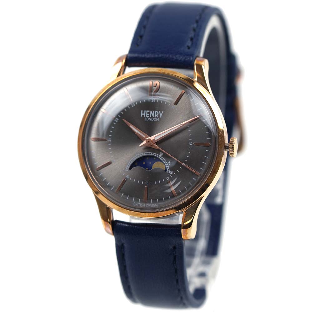 [訳ありアウトレット] ヘンリーロンドン 腕時計 レディース ユニセックス ムーンフェイズ HENRY LONDON HRL-HL34LS0390 HRL-HL34-LS-0390 5,621円