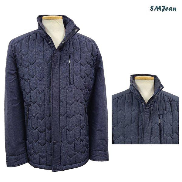 SMJ1636 メンズキルティング刺繍入りパディングジャンパー ミドルエイジ男性ジャンパー コットンジャンパー