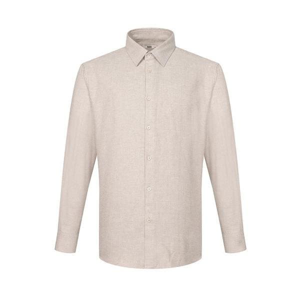 裏起毛コットン100 ヘリンボーン カジュアルシャツ レギュラーフィット__DLW1SHCL180I1