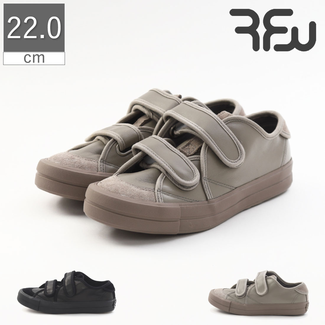 レディース RFW アールエフダブリュー スニーカー サンドイッチ ロー ストラップゴー SANDWICH-LO STRAP GOAT R-2232272 本革 ブラック トープ