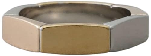 [エテ] トリカラー ボクシー リング ミディアム 810386 ゴールド系その他 13号