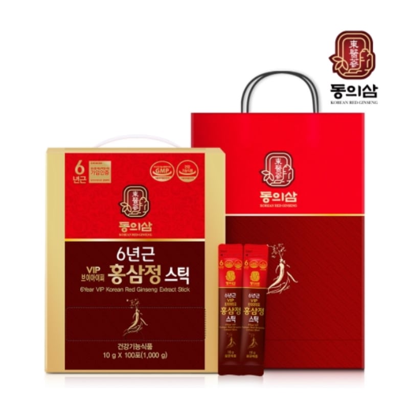 [6年根VIP高麗紅参精] 10g*100包（大容量）/家族全員で守る免疫力/飲みやすいスティックタイプ