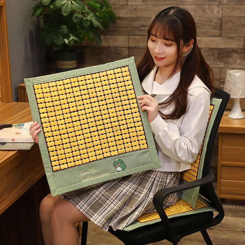 竹クッション 竹チェアカバー チェアカバー 接触冷感 竹座布団 用　クッション オフィス 椅子用 車用シート 滑り止め 和風 カバー45cm20%FF
