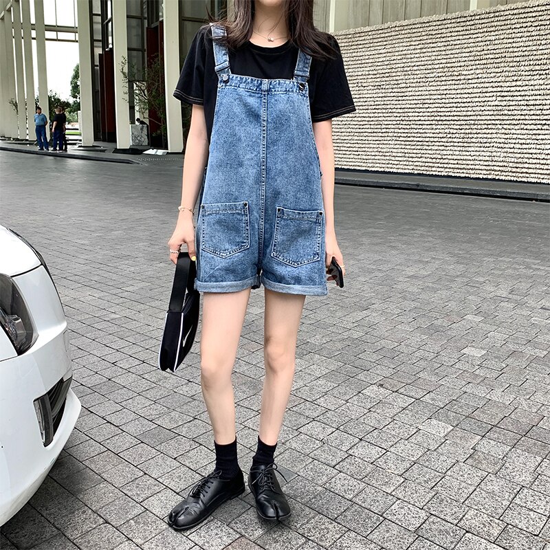ボトムス パンツ サロペット デニムパンツ ショート丈 ポケット デニム かわいい 大人可愛い きれいめ シンプル カジュアル 大人 おしゃれ かっこいい こなれ感 ラフ ボーイッシュ キュート ルー