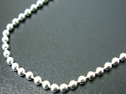 シルバーアクセサリーイタリア産幅0.25cmボールシルバーチェーン