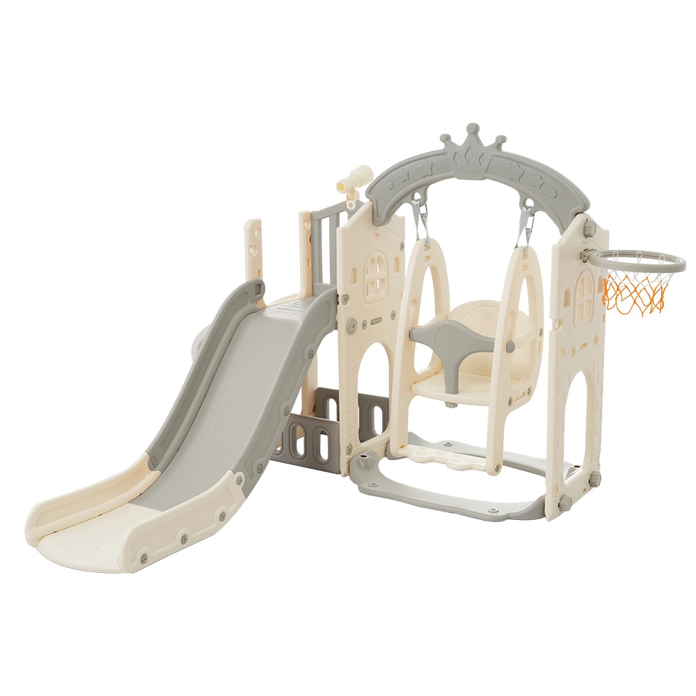 滑り台 バスすべり台 バスケットゴール ボール遊び 室内 遊具 室内遊具 大型遊具 すべりだい 屋内 家庭用 子供 キッズ 男の子 女の子 誕生日 プレゼント【グレー】 8,505円