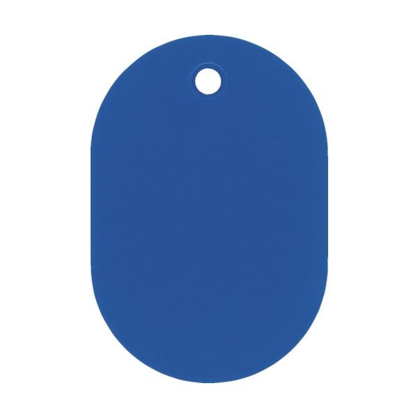 （まとめ） 日本緑十字社 小判札（無地札） 青6040mm スチロール樹脂 200025 1枚 100セット