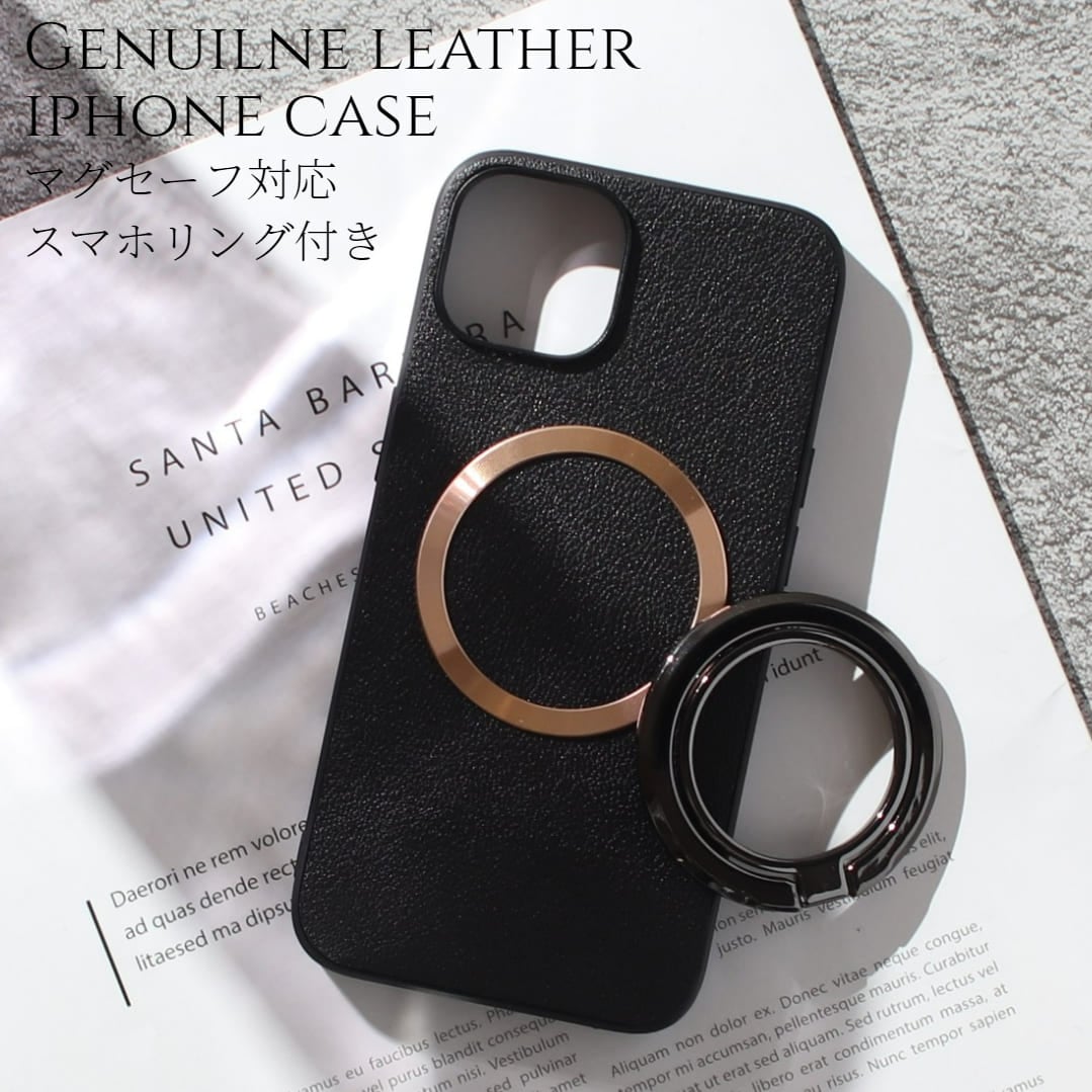 iphone15 ケース レザー iphone15Pro iphone15Plus iphone15ProMAX リング付き 本革 マグセーフ対応 15plus 15pro 15promax 15 6,871円