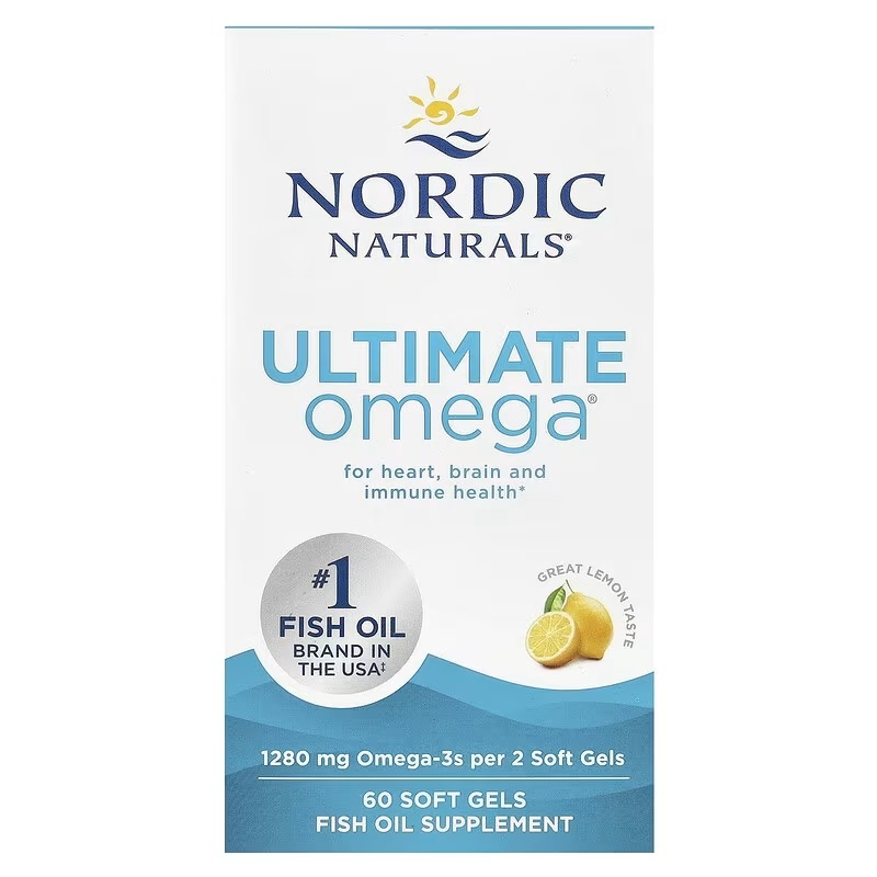 Nordic Naturals Ultimate Omega レモン 1280mg ソフトジェル 60粒 （1粒あたり640mg）