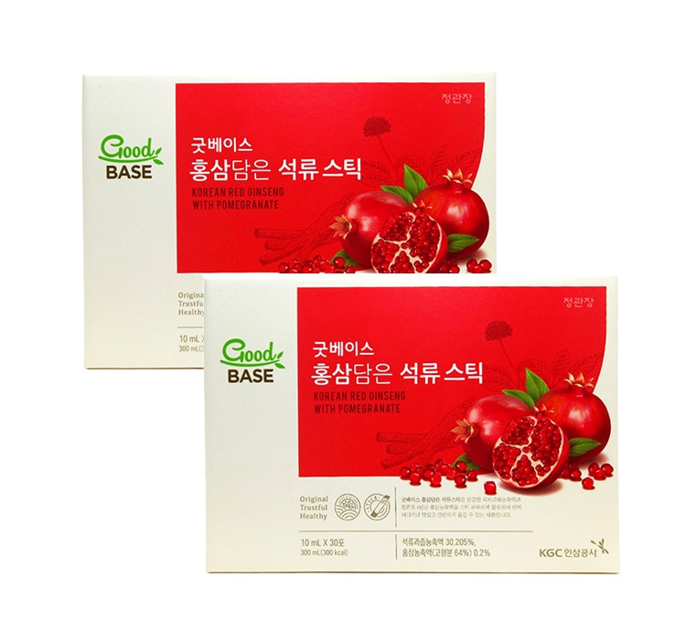 (KOR) Good BASE 紅参ザクロスティック10ml*30包*2 6年根紅参 朝鮮人参 サプリメント