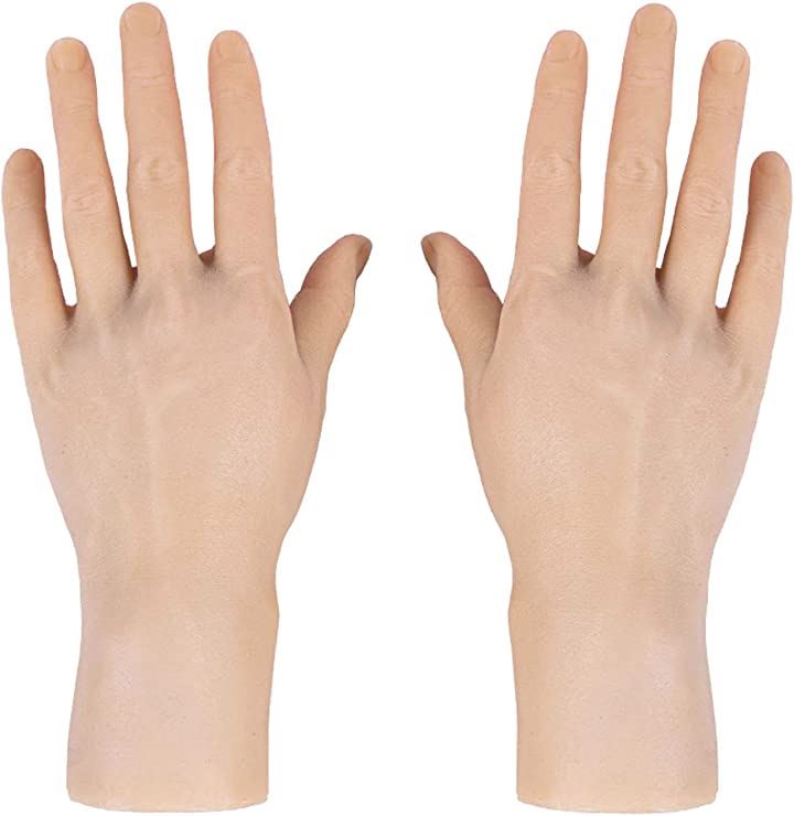 手 模型 ハンド マネキン シリコン デッサン リアル モデル トルソ 実物大 男性 右手左手セット