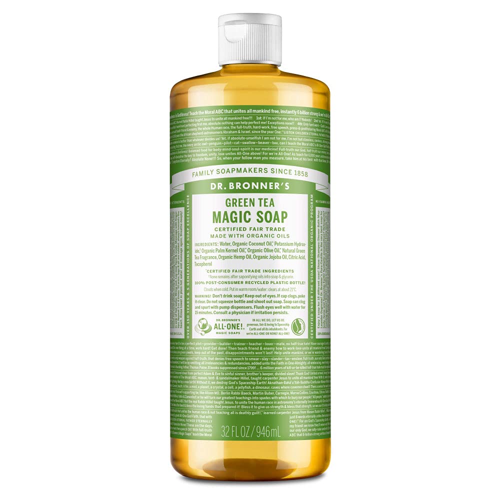 ドクターブロナー マジックソープ GR(グリーンティー) 946ml 新緑のような清々しい香り 植物オイル マルチオーガニックソープ