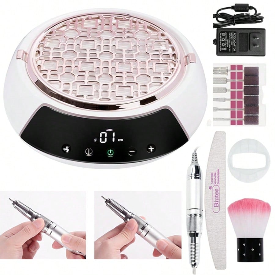 ナイルダストコレクターダストコレクターナイルドリルビットの調節可能な速度のアクリルゲルナイルポリッシングおよびサロンのためのプロフェッショナルナイルダスト真空コレクターのナイルテクノロジー