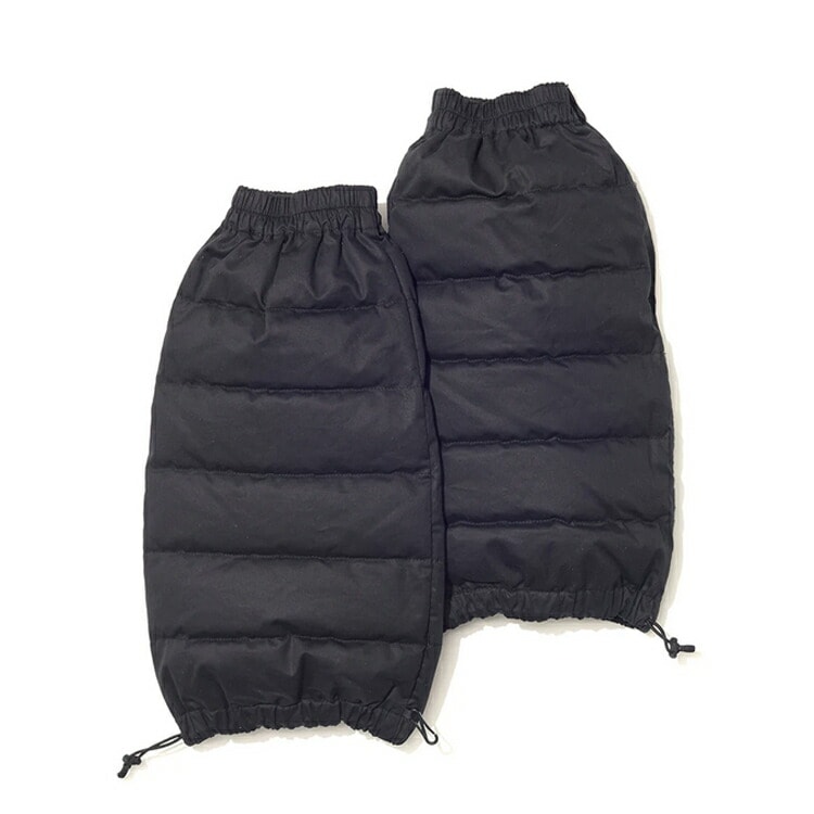 コットンピーチダウンレッグウォーマー ブラック フリー #N1LWBKN5-BLK