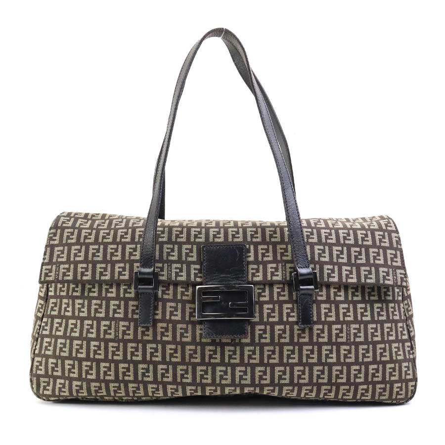 フェンディ FENDI ハンドバッグ ズッキーノ キャンバス ブラウン レディース e58971a