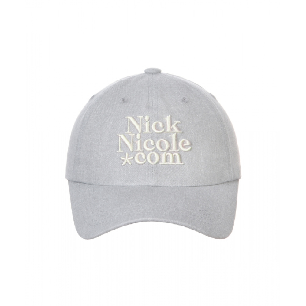 NICK&NICOLE NN ドットコムシグネチャーボールキャップ_ライトグレー