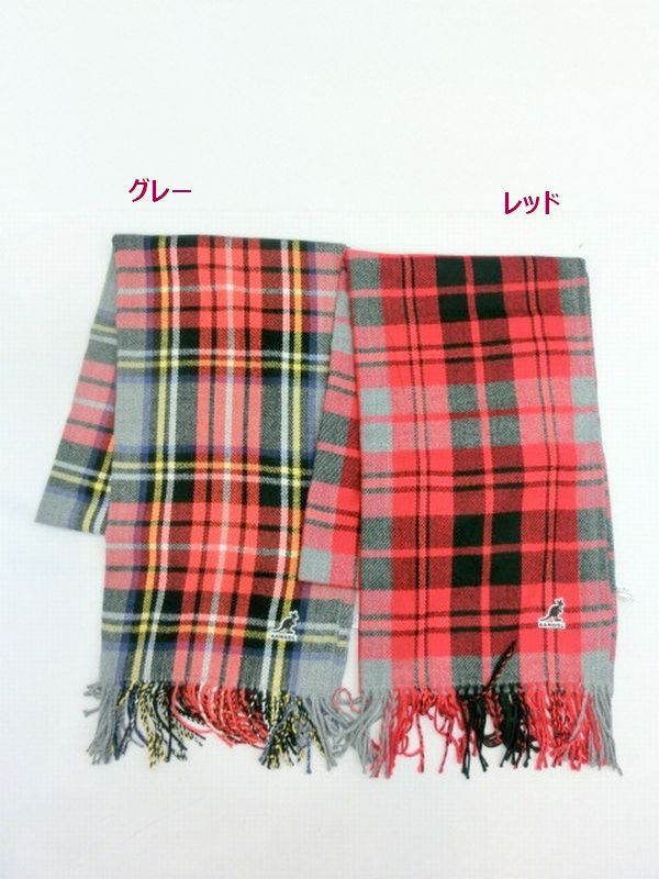 ストール ファッション小物 レディースファッション アクリル KANGOL タータンチェックストール