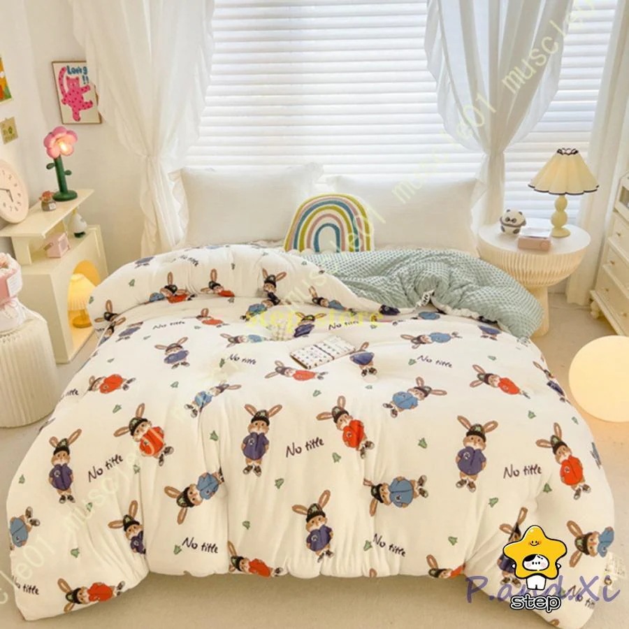 【特価提供】キルト 掛け布団 あったかい 冬用 ブランケット お昼寝布団 厚手 フランネル もこもこ ふわふわ 毛布布団 シープ調 ボア ウィンターキルト 合い掛け布団