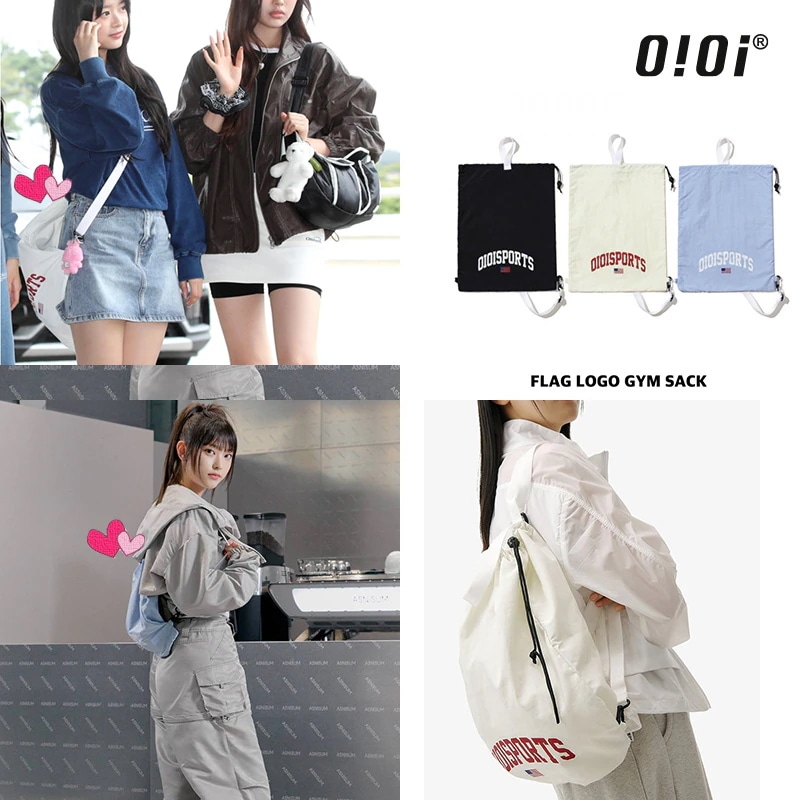 [NewJeans ヘリン着用 ]FLAG LOGO GYM SACK