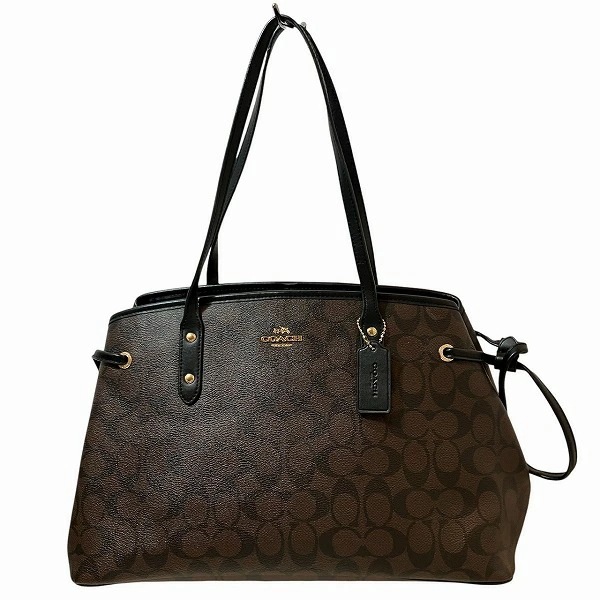コーチ シグネチャー F57842 バッグ トートバッグ ハンドバッグ レディース【中古】