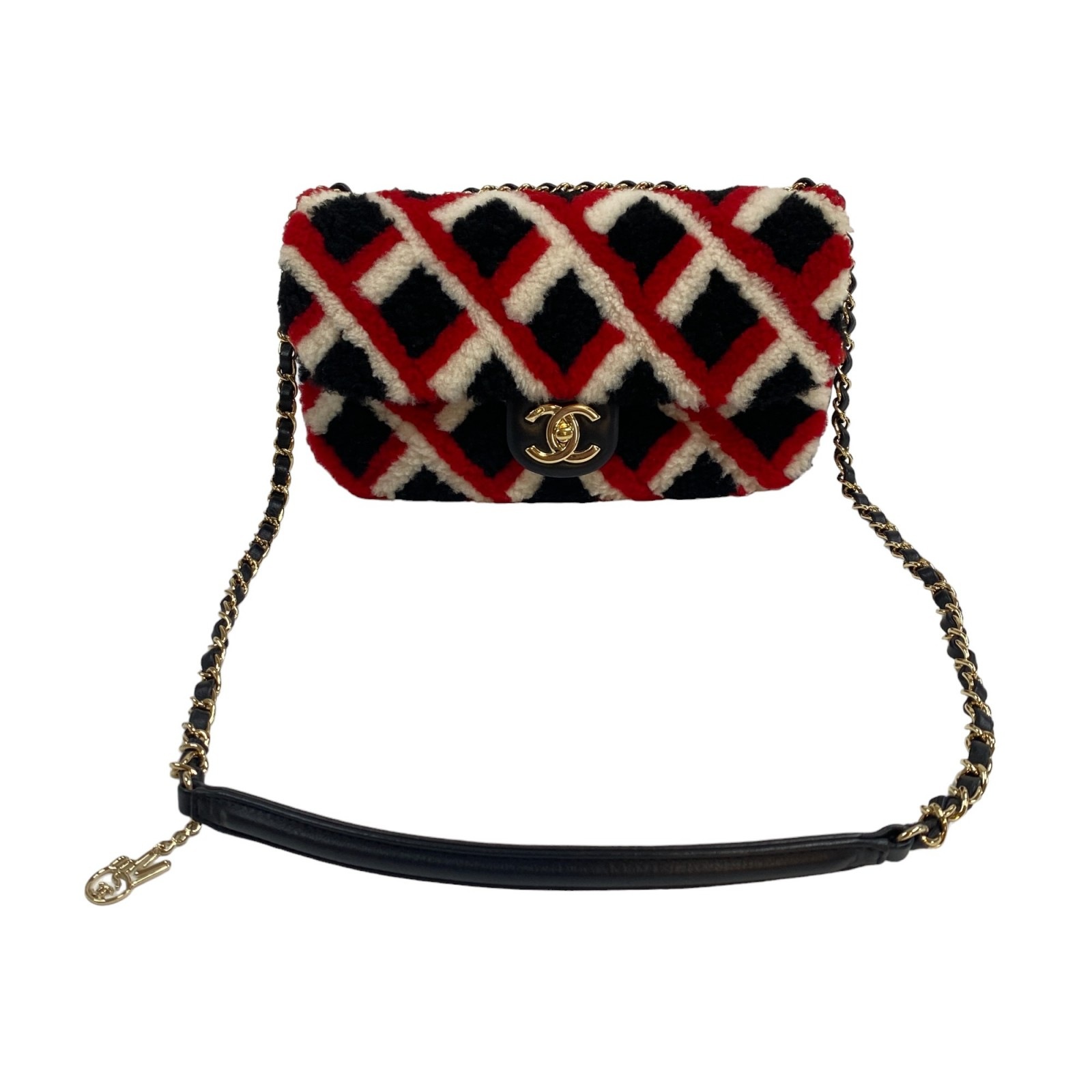 美品 シャネル CHANEL レディース シングルフラップ チェーン ショルダーバッグ ムートン 23番【中古】