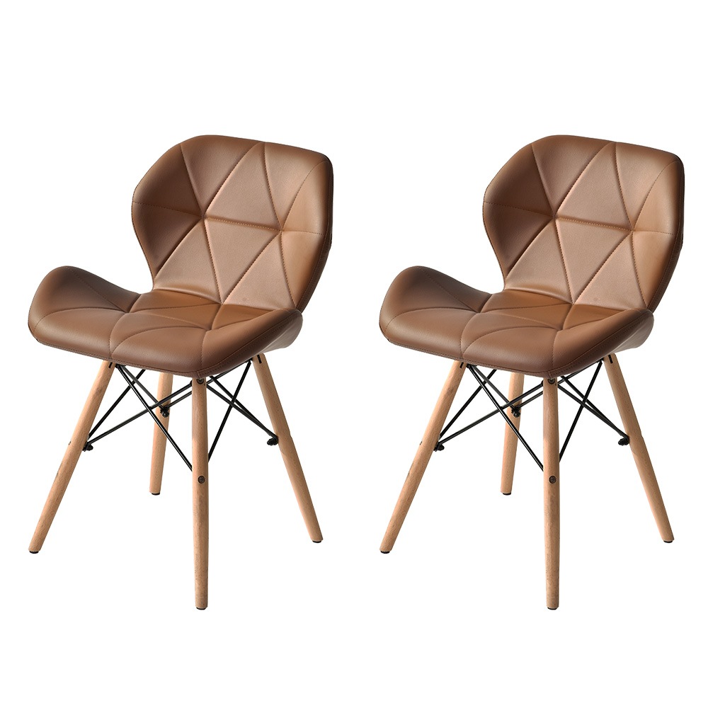 【国内出荷 - 3日配達】【ブラウン 4脚セット】イームズチェアー ダイニングチェア クッション PU 正規品 レーダーチェア 北欧 リプロダクト 19,160円