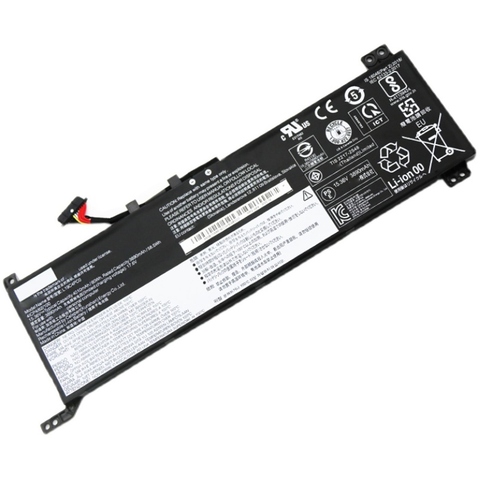 L19C4PC0 電池・Lenovo/ThinkPadノートパソコン互換 60Wh/4010mAh Y7000 2020 Y7000 2020H R7000 2020 R7000 2020H L19M