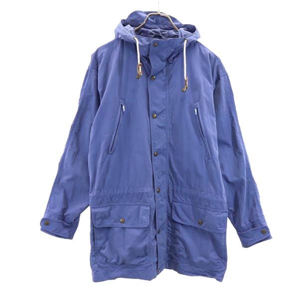80s ヴィンテージ アウトドア ジャケット S ブルー系 フード メンズ
