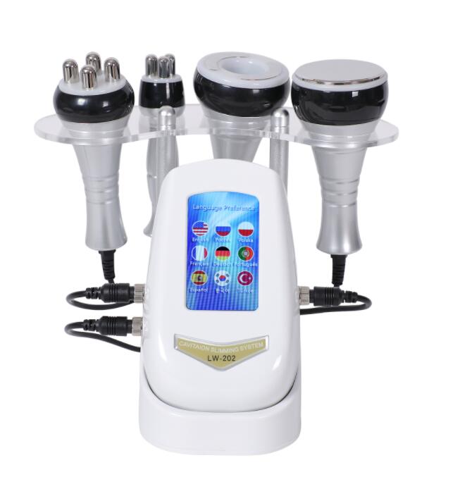 4Pin ラジオ波 多極RF ボディ スリミング マシン しわを引き締め 美容 マッサージ 40Khzキャビテーション 光 美顔器